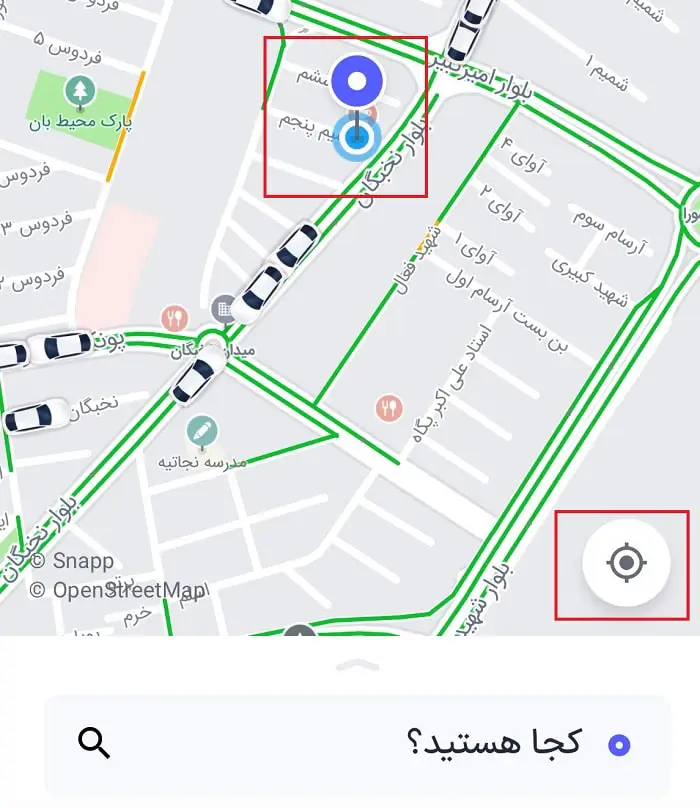 ثبت مکان در نقشه اسنپ